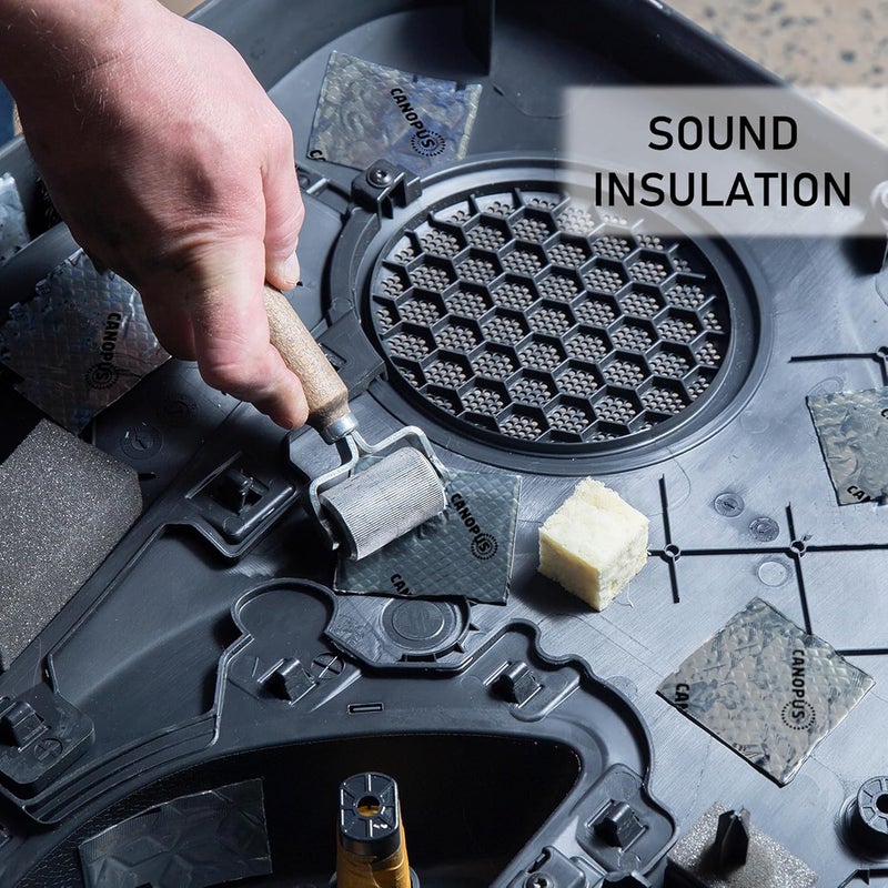 CANOPUS Sound Deadening Mat for Cars, 50 mil 36 sqft, Pack of 18 Sheets, Butyl Sound Deadener Mat, Audio Car Sound Dampening Material for Car Trunk, Door, Floor and Ceiling, Silver - Image 5